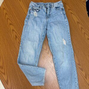 ✨ Old Navy O.G. Straight High-Rise Distressed Jeans - Light Wash
